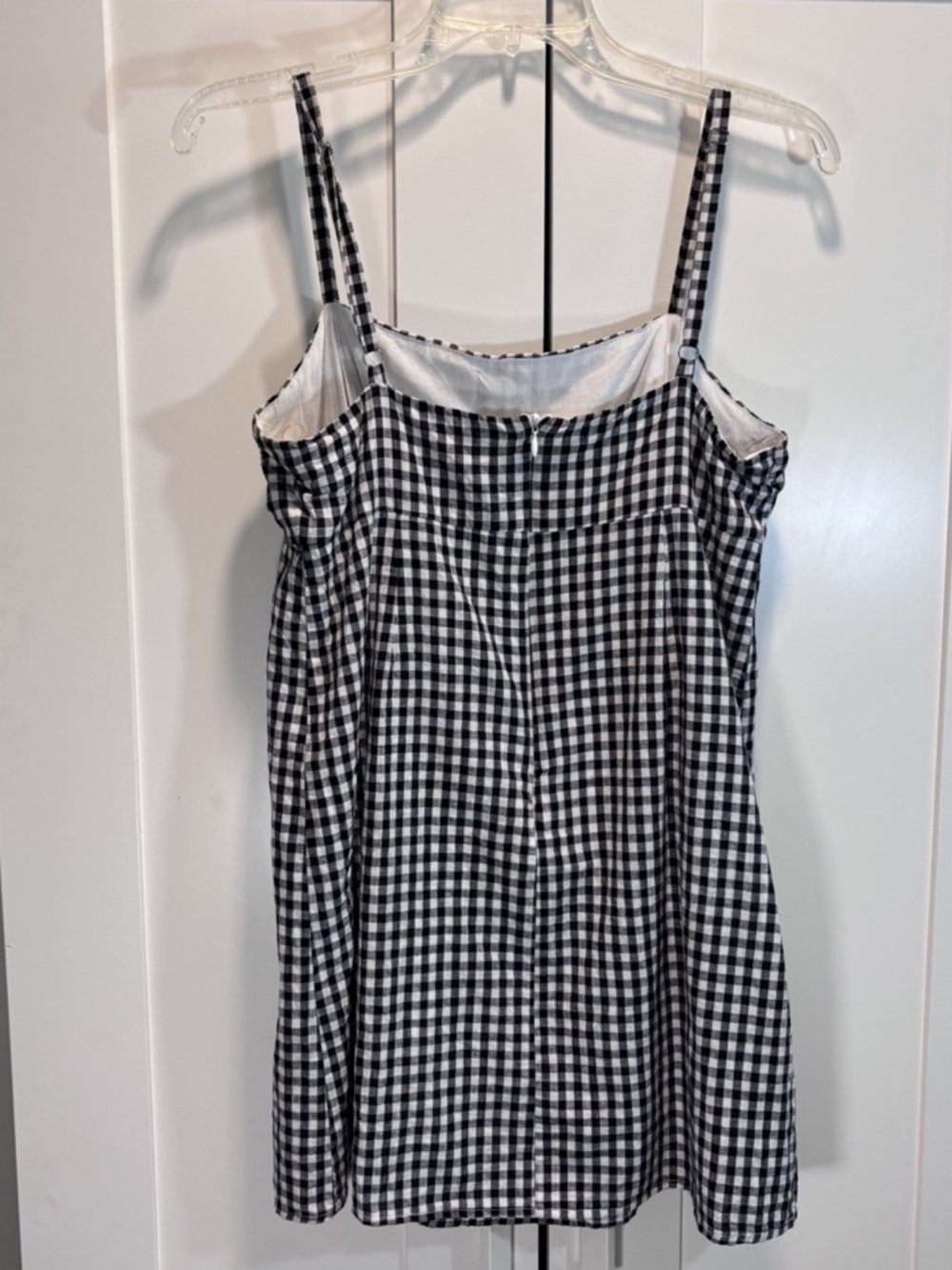 Cooperative 100% Cotton Gingham Mini Dress Urban Outfitters Black White Size 6 - Picture 4 of 6